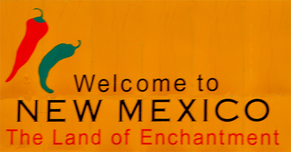 welcome to New mexico sign